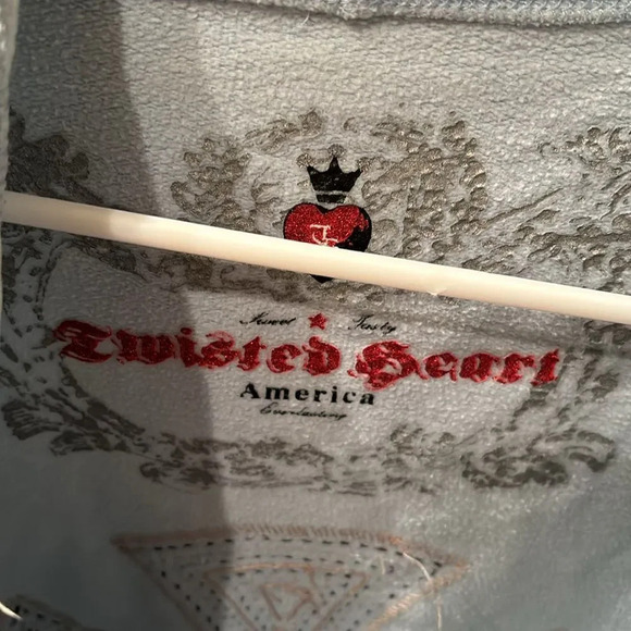 Twisted Heart woman's light blue hooded with a jeweled emblem on the back - Picture 6 of 16